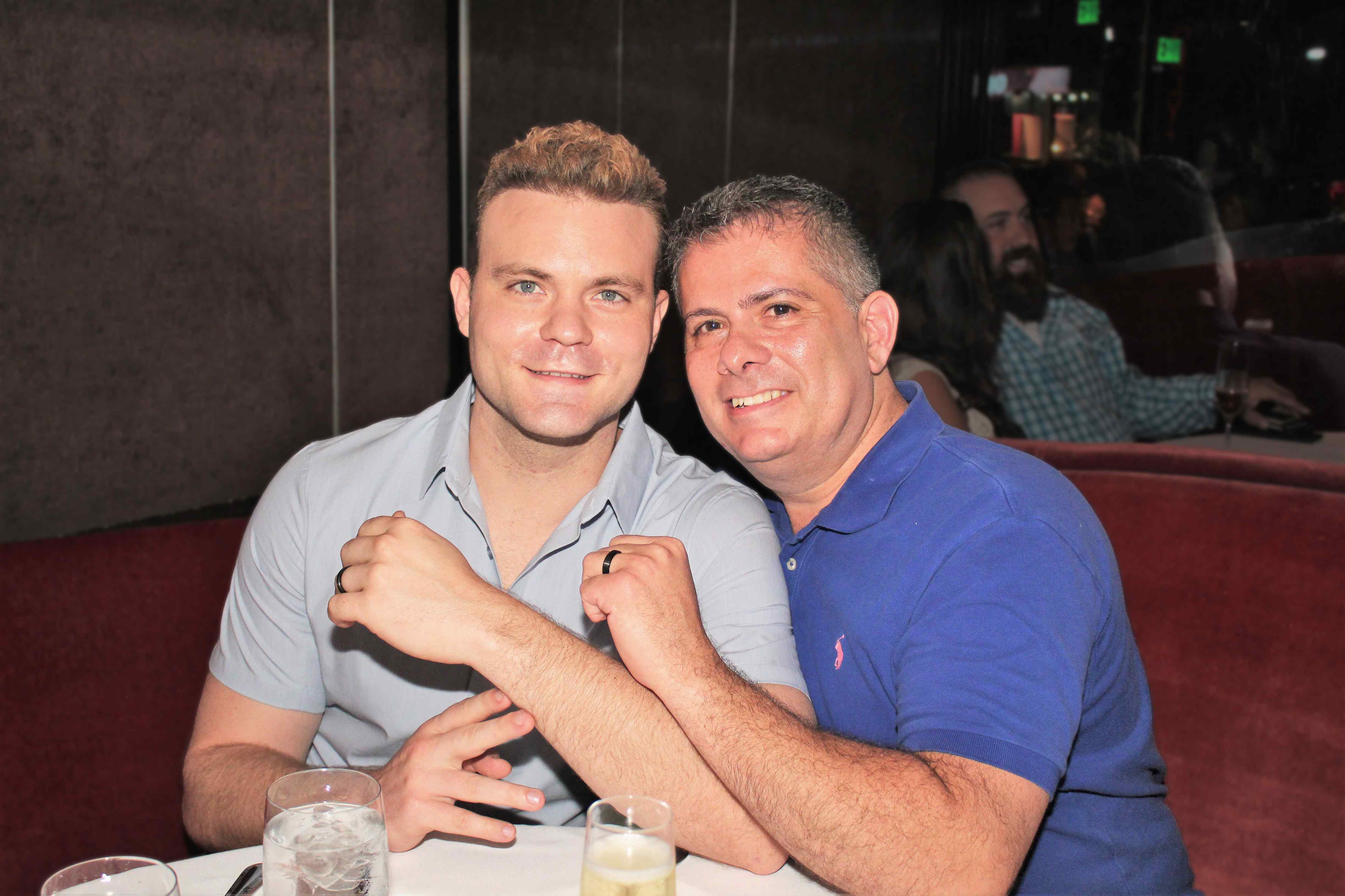 Jonathan Cottrell and Erik Braverman Engagement at Eiffel Tower restaurant in Vegas