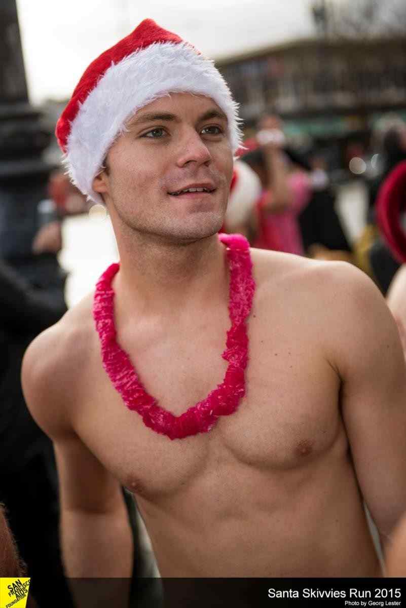 Jonathan Cottrell at Santa Skivvies Run by Goerge Lester